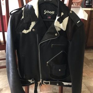 Schott’s size 40 leather biker jacket